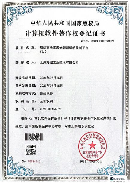 La Cina Hyzont(Shanghai) Industrial Technologies Co.,Ltd. Certificazioni